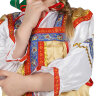 Русский народный костюм "Василиса" детский атласный золотистый сарафан и блузка