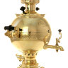 Угольный самовар шар 2,5 л желтый с трубой для дыма
