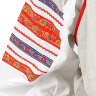 Русский народный костюм "Забава" льняной комплект бежевый сарафан и блузка