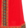 Русский народный костюм "Забава" для танцев льняной комплект красный сарафан и блузка