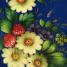 Поднос "Полевые цветы на синем фоне" 26*22 см, арт. А-6.46