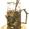 Подстаканник Златоуст - набор для чая "Медведи" позолоченный