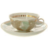 Чашка с блюдцем чайная форма "Тюльпан" рисунок "Флора" Дулево
