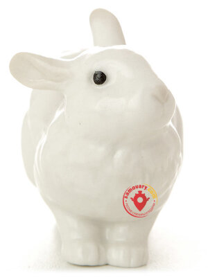 Скульптура Кролик Ушастик белый Императорский фарфоровый завод