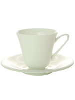 Чашка с блюдцем чайная форма Сад рисунок Белый Императорский фарфоровый завод