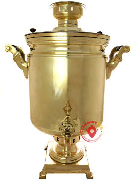 Угольный самовар 40 литров желтый цилиндр произведен в 50-х годах XX века, арт. 445457