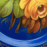 Поднос с росписью "Розы на синем" 33*23 см, арт. А-4.45
